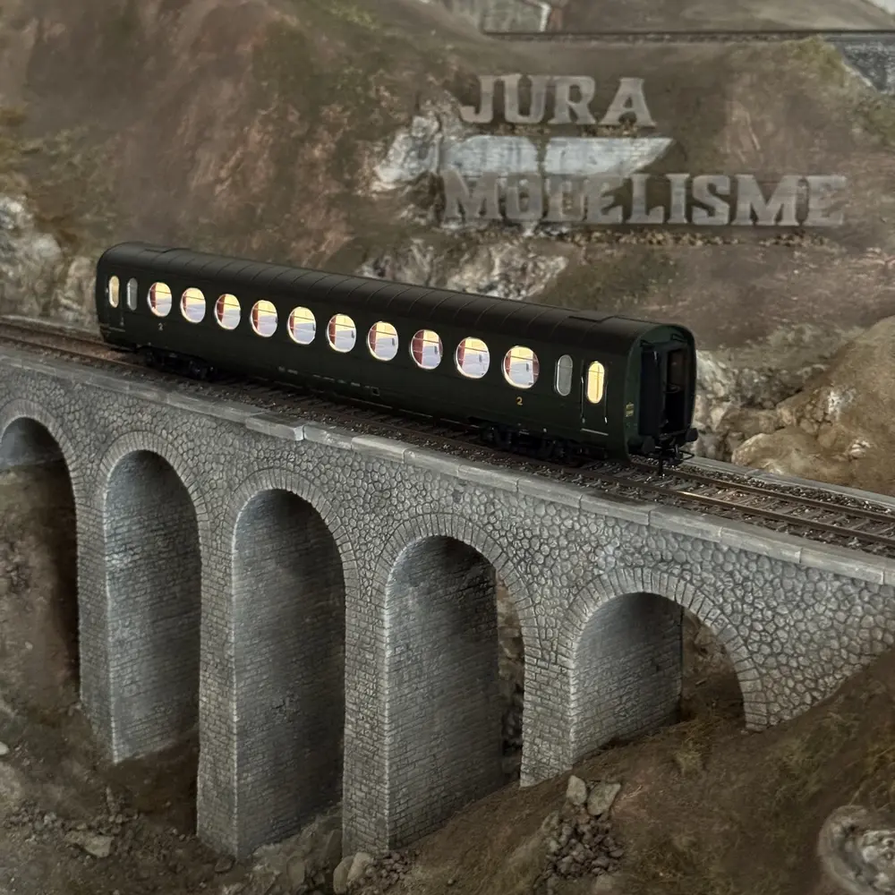 Voiture allégée Saucisson "ETAT" B10 N°34989 - Ree Modèles VB472 - HO 1/87 - SNCF - Ep IIIb - 2R - 6