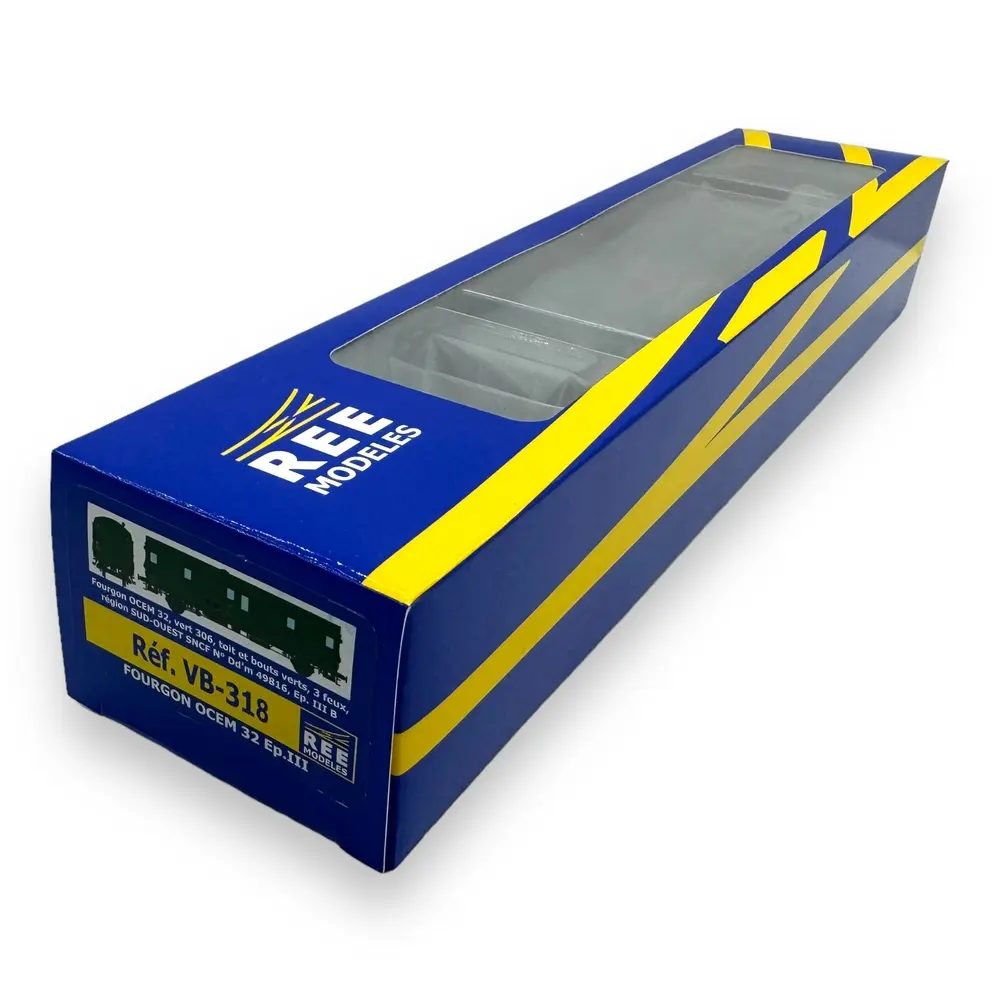 Fourgon OCEM 32 Sud Ouest - Ree Modèles VB-318 - HO 1/87 - SNCF - Ep III - 4