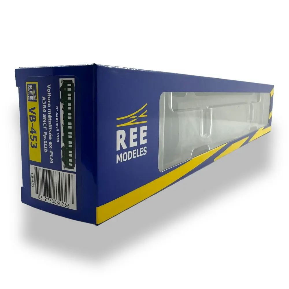 Voiture métallisée Ex-PLM REE Modèles VB453 vert 306 - HO 1/87 - SNCF - EP III.A - 4