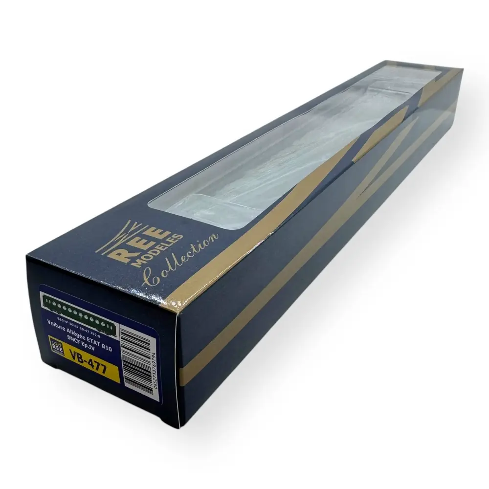 Voiture allégée ETAT "Saucisson" B10 - Ree Modèles VB477 - HO 1/87 - SNCF - Ep IV - 2R - 4