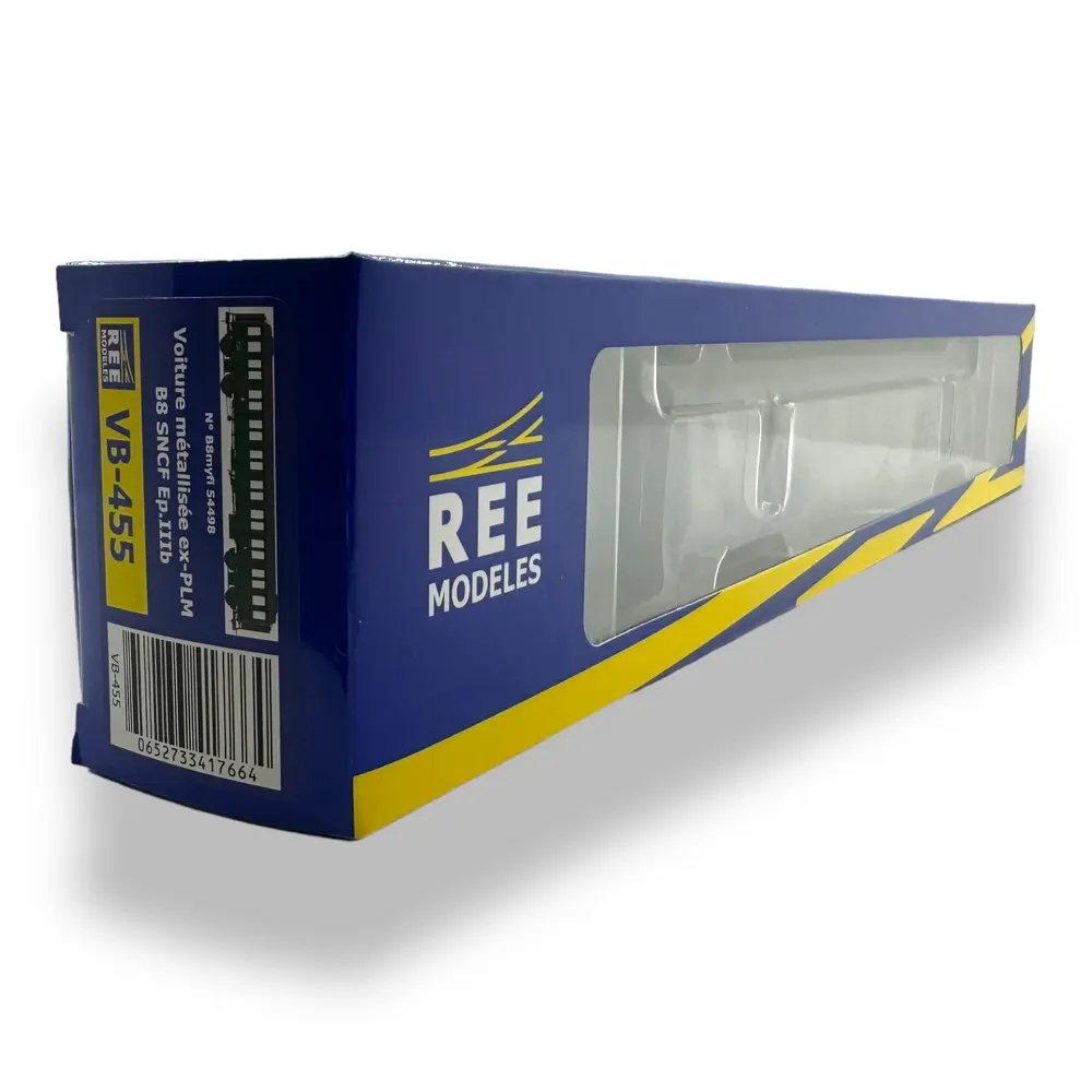 Voiture métallisée Ex-PLM REE Modèles VB455 vert 306 - HO 1/87 - SNCF - EP III.B - 4