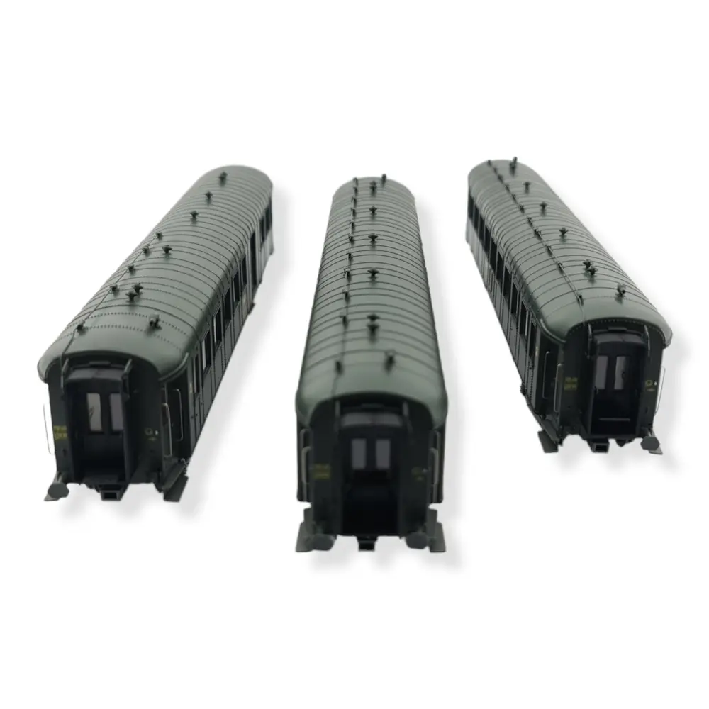 Coffret de 3 voitures OCEM RA BD4 + BD9 - REE Modeles VB386 - HO 1/87 - SNCF - 2