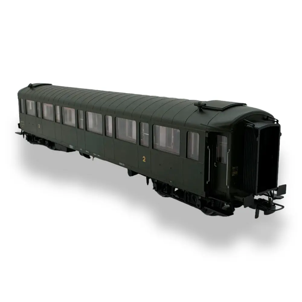 Voiture métallisée Ex-PLM REE Modèles VB458 vert 306 - HO 1/87 - SNCF - EP III.B - 2