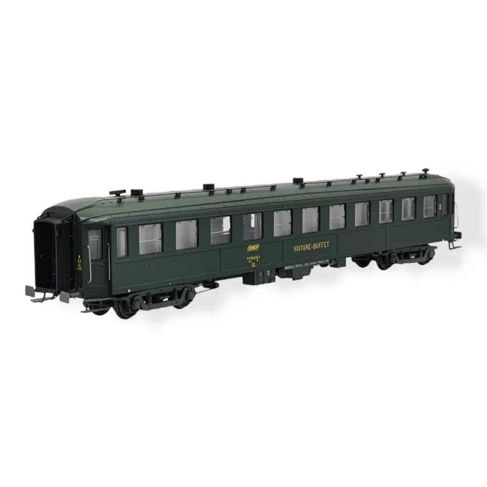 Une Voiture BACALAN B3r "Buffet" logo jaune - REE MODELES VB376 - SNCF - HO 1/87 - 2