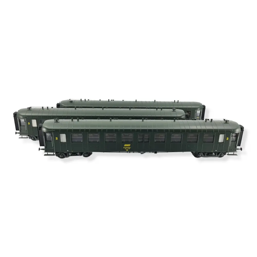 Coffret de 3 voitures OCEM RA BD4 + BD9 - REE Modeles VB386 - HO 1/87 - SNCF - 3