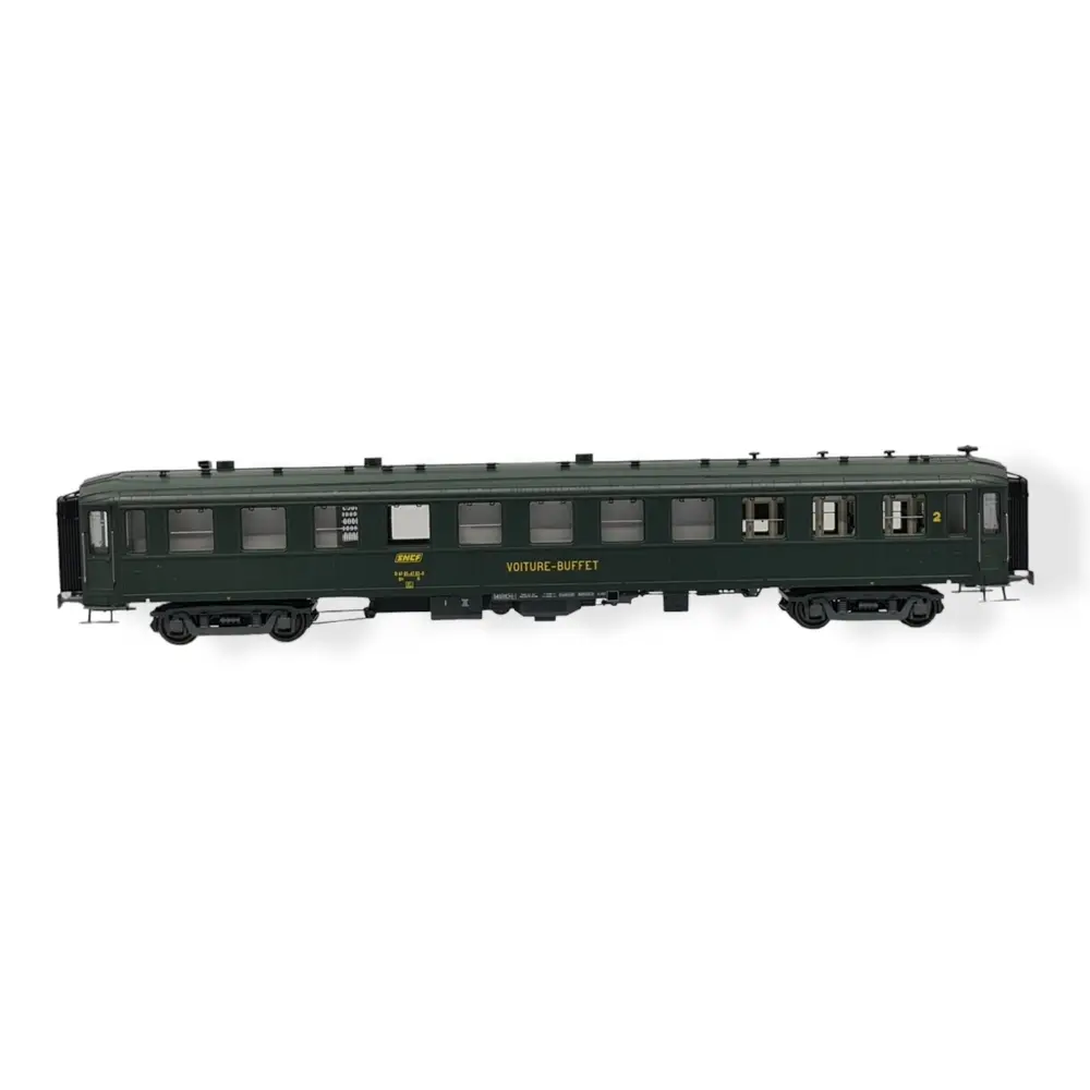 Une Voiture BACALAN B3r "Buffet" logo jaune - REE MODELES VB376 - SNCF - HO 1/87 - 3