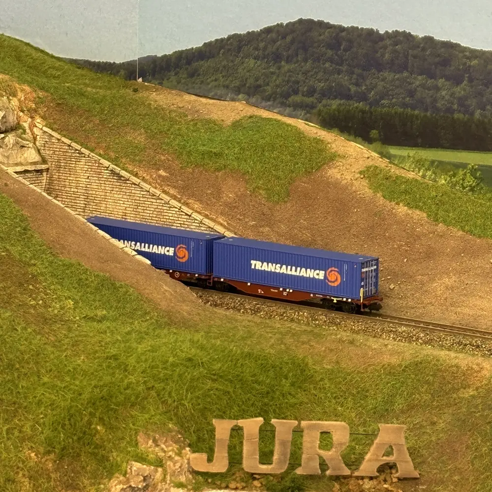 Wagon Sggmrss 90 TOUAX + 2 conteneurs 45’ TRANSALLIANCE - REE MODÈLES NW-235 - N 1/160 - SNCF - VI - 6