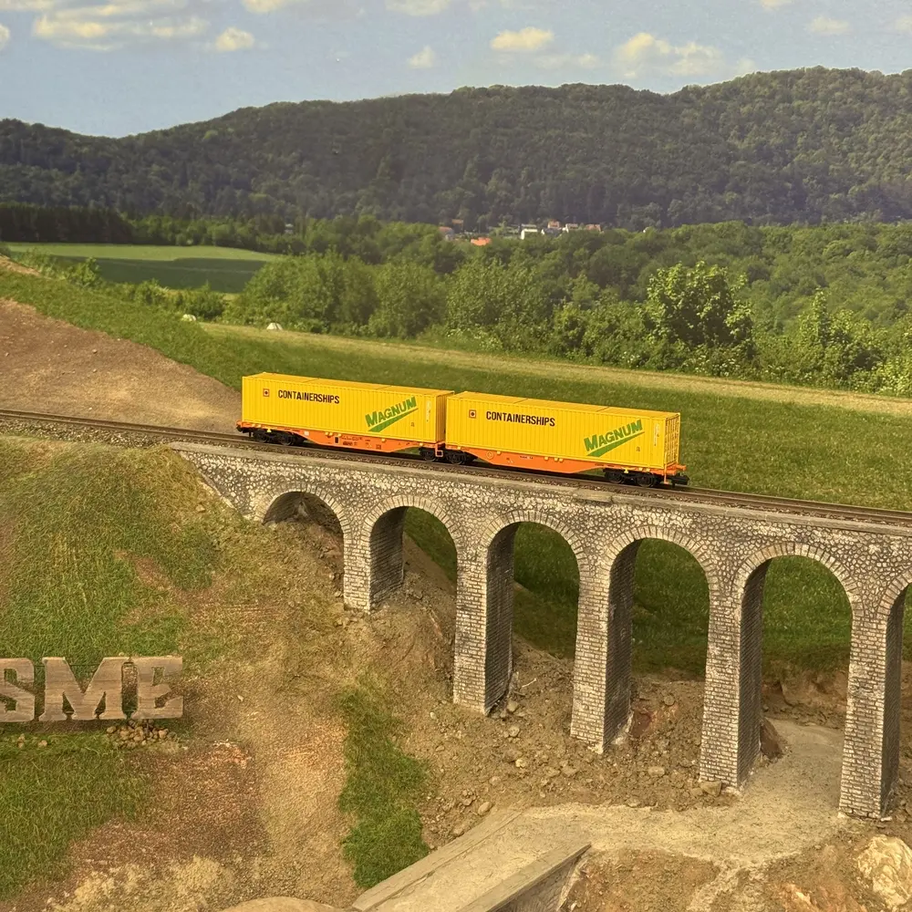 Wagon Sggmrss 90 WASCOSA + 2 Conteneurs 45’ "CONTAINERSHIPS MAGNUM" - REE MODÈLES NW233 - N 1/160 - SNCF - VI - 5