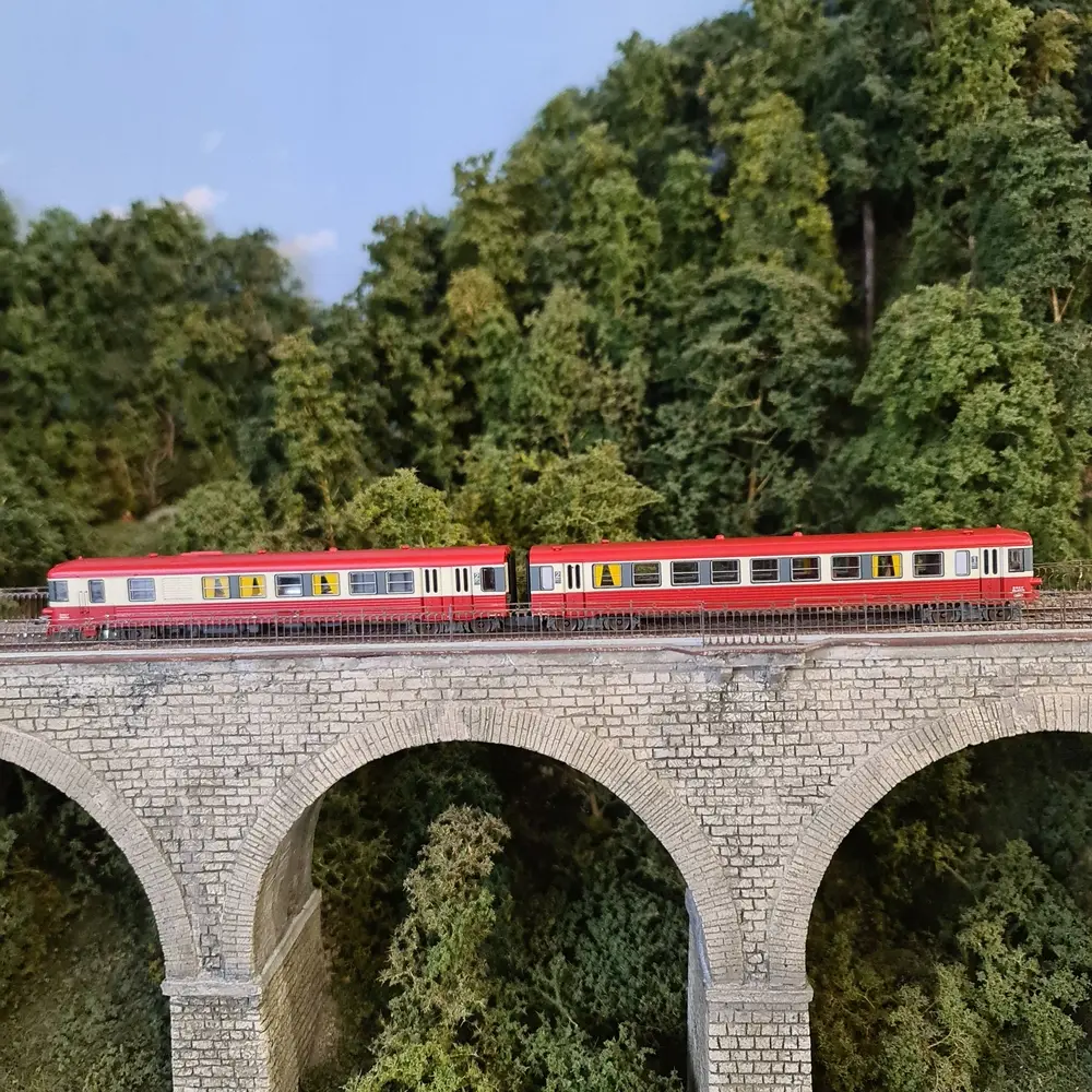 Autorail EAD X-4582 avec remorque XR-8373 - Ree Modèles NW-199 - N 1/160 - SNCF - Ep IV - Analogique - 2R - 3