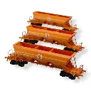 Set de 3 Wagons Trémies EX - REE MODÈLES NW-271 - N 1/160 - SNCF - EP VI - DC - 2