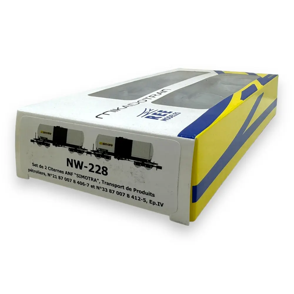 Set 2 wagons citernes ANF "Simotra" - Ree Modèles NW-228 - N 1/160 - SNCF - EP IV - 7