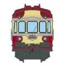 Autorail RGP 1 rouge TEE, X 2774 + remorque XR 7774, 2 phares avec fanaux d'angle - Ree Modèles NW357 - N 1/160 - SNCF - Ep III - Analogique - 2R - 2