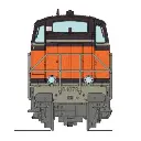 Locomotive diesel BB 64079, livrée Arzens orange 435, logo casquette - Ree Modèles NW366 - N 1/160 - SNCF - Ep V - Analogique - 2R - 2