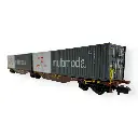 Wagon Sggmrss 90 TOUAX + 2 conteneurs 45’ "CFL multimodal" - REE MODÈLES NW-234 - N 1/160 - SNCF - VI - 2