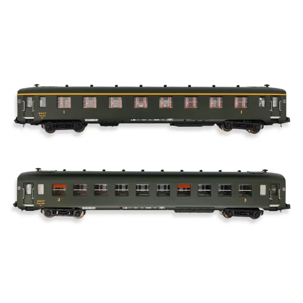 Set 2 Voitures voyageurs DEV AO REE Modèles NW272 - N 1/160 - SNCF - EP III - 3