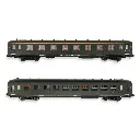 Set 2 Voitures voyageurs DEV AO REE Modèles NW272 - N 1/160 - SNCF - EP III - 3