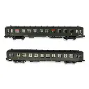 Set 2 Voitures voyageurs DEV AO REE Modèles NW283 - N 1/160 - SNCF - EP III - 3