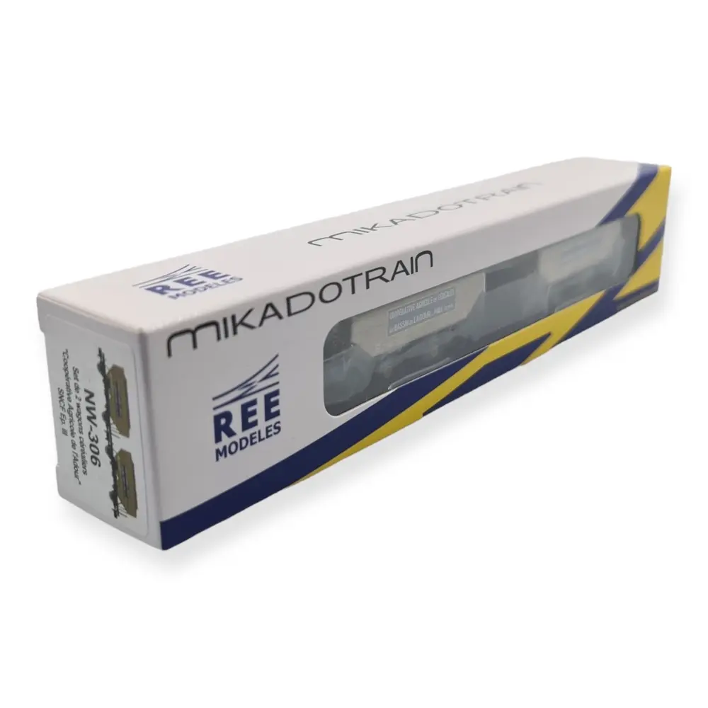 Coffret 2 wagons céréaliers - REE Modèles NW306 - N 1/160 - SNCF - EP III - 4