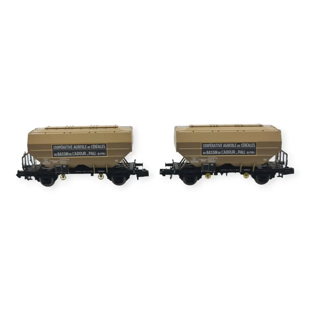 Coffret 2 wagons céréaliers - REE Modèles NW306 - N 1/160 - SNCF - EP III - 3