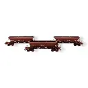 Set de 3 Wagons Trémies EX - REE MODÈLES NW-266 - N 1/160 - SNCF - EP IV - DC - 3