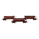 Set de 3 Wagons Trémies EX - REE MODÈLES NW-268 - N 1/160 - SNCF - EP IV - DC - 3