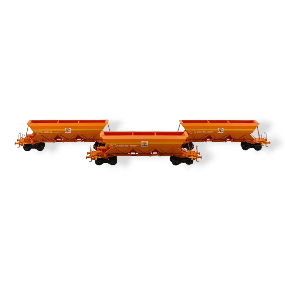 Set de 3 Wagons Trémies EX - REE MODÈLES NW-271 - N 1/160 - SNCF - EP VI - DC - 3
