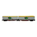 Wagon porte-conteneurs Sggmrss 90 Touax - Ree Modèles NW-209 - N 1/160 - SNCF - Ep V/VI - 2R - 3