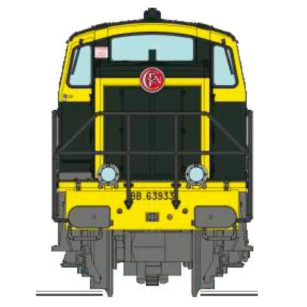 Locomotive diesel BB 63933, livrée vert 301, châssis gris, plaques en relief, dépôt de Nantes - Ree Modèles NW364S - N 1/160 - SNCF - Ep IV - Digital sound - 2R - 2