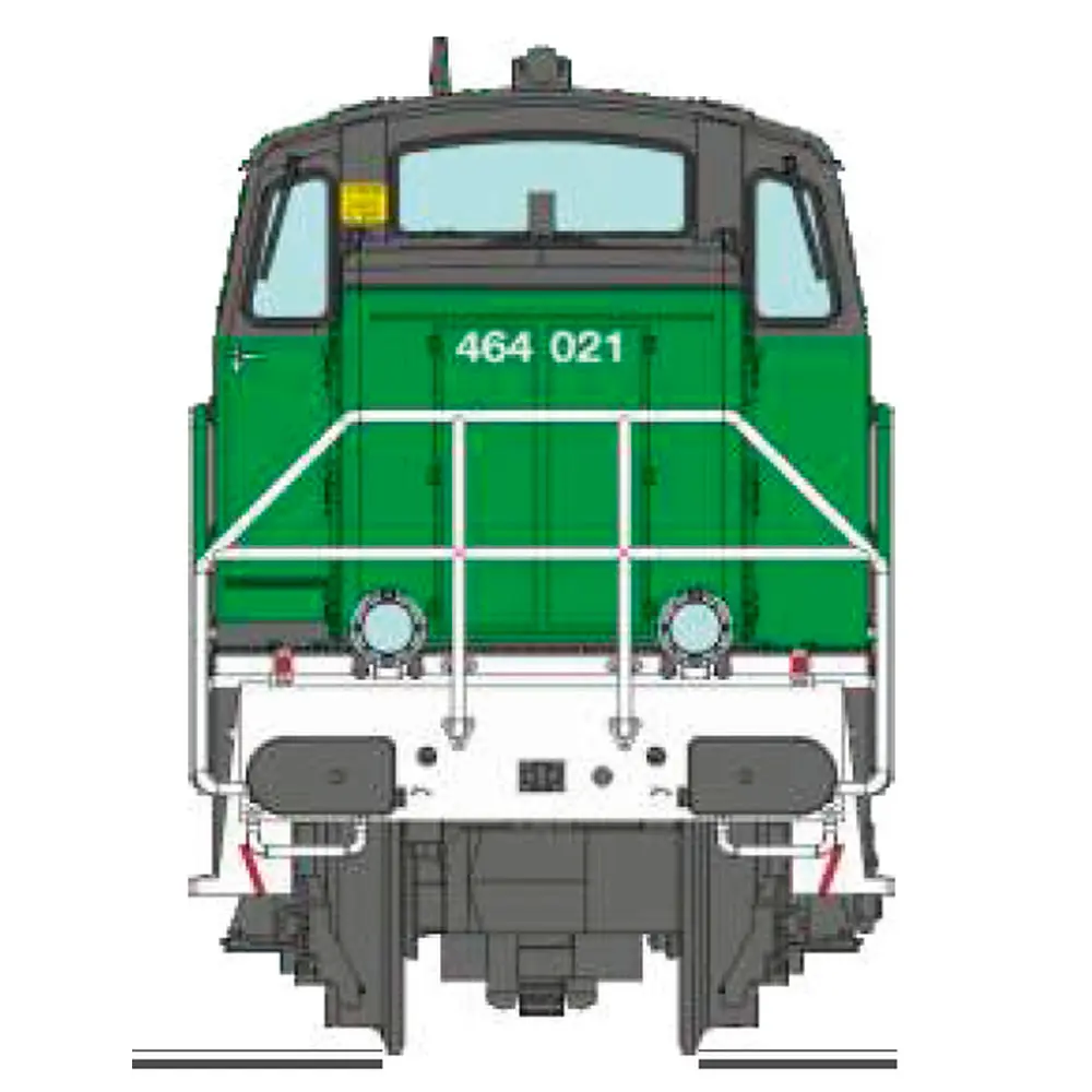 Locomotive diesel BB 464021, livrée FRET, logo Carmillon - Ree Modèles NW367S - N 1/160 - SNCF - Ep VI - Digital sound - 2R - 2