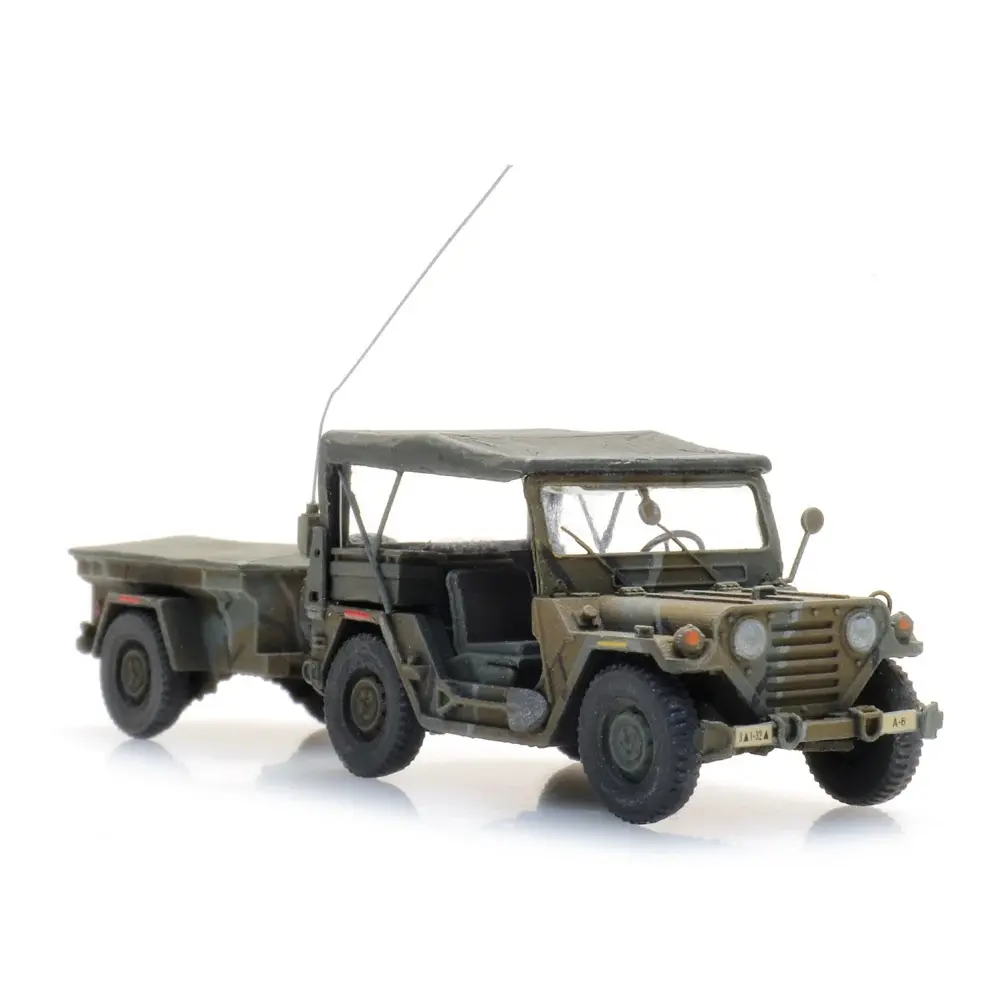 Jeep US M151 avec remorque M416 - Artitec 6870568 - HO 1/87 - 4