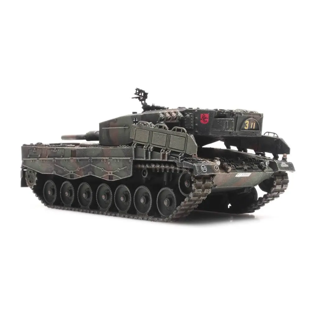 Leopard 2A4 Flecktarnung sur wagon  - ARTITEC 6870186 - HO 1/87 - 2