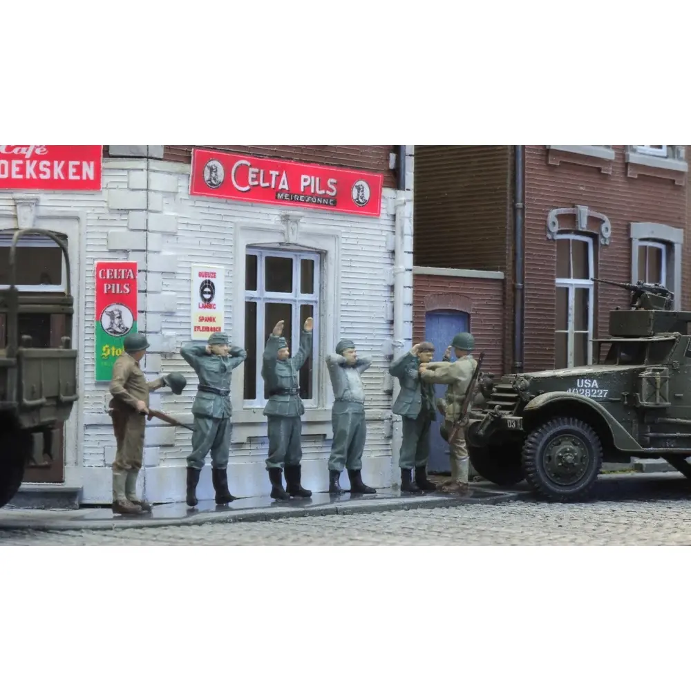 Prisonniers de guerre de la Wehrmacht + gardes américains - Artitec 5870054 - HO 1/87 - 2
