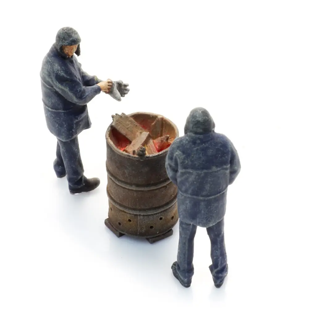 Ouvriers de la voie avec barillet de combustion - 2 personnages - ARTITEC 5220016 - Z 1/220 - 2