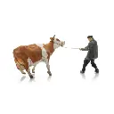 Fermier avec vache obstinée - Artitec 5870031 - HO 1/87 - 3