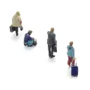 Quai des passagers - 4 personnages avec bagages - ARTITEC 5160033 - N 1/160   - 4