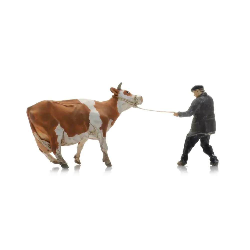 Fermier avec vache obstinée - Artitec 5870031 - HO 1/87 - 7