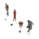 3 figurines, 1 chien, 3 crottes - Artitec 5870104 - HO 1/87 - 3