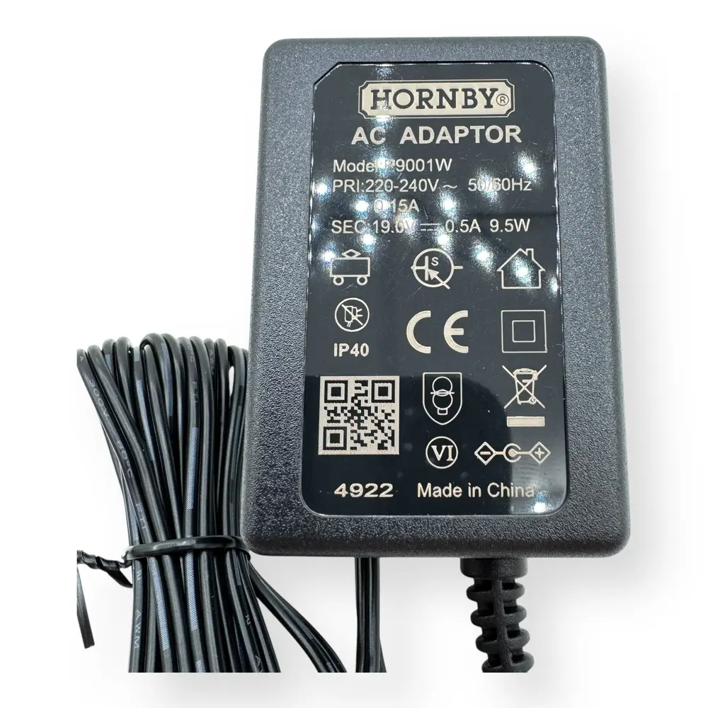 Transformateur DC 19V 0,5A 9,5W - Hornby P9001W - 2