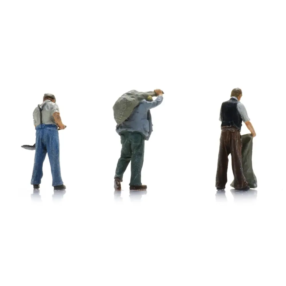 Les charbonniers - 3 personnages - ARTITEC 5220023 - Z 1/220 - 2