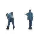 Personnel de la SNCF Vapeur Bécaud - 2 personnages - ARTITEC 5160053 - N 1/160  - 2