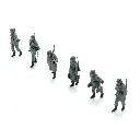 Infanterie de la Wehrmacht en marche vers la ligne de front, lot de 6 - Artitec 5870062 - HO 1/87 - 3