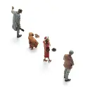 3 figurines, 1 chien, 3 crottes - Artitec 5870104 - HO 1/87 - 4