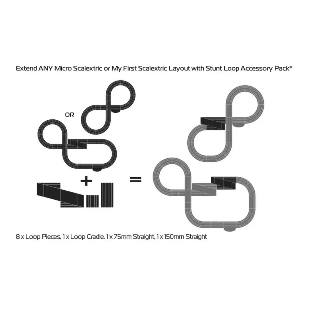 Pack extension cascade looping - Micro Scalextric G8046 - S 1/64 - 4