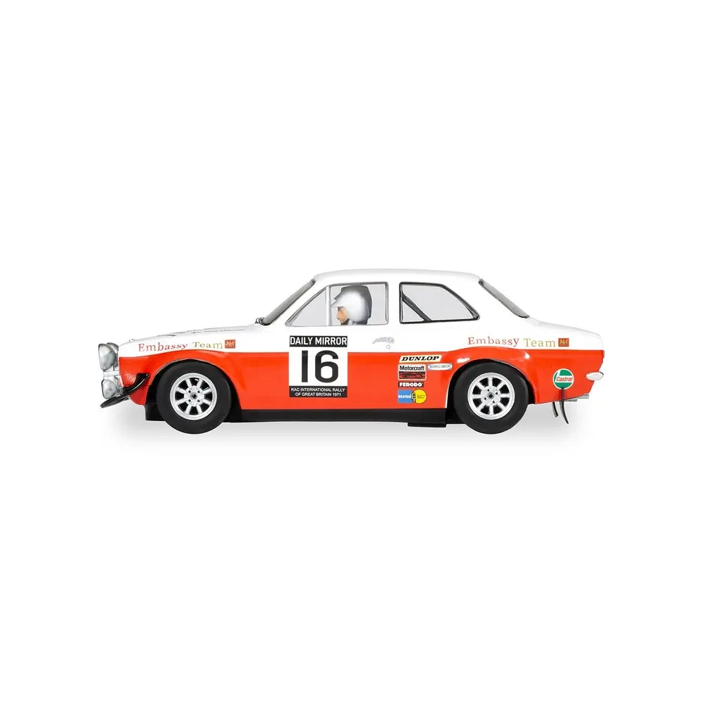 Voiture Analogique - Ford Escort MK1 - RAC Rallye 1971 - Scalextric CH4324 - Super Slot - Echelle I: 1/32 - 2