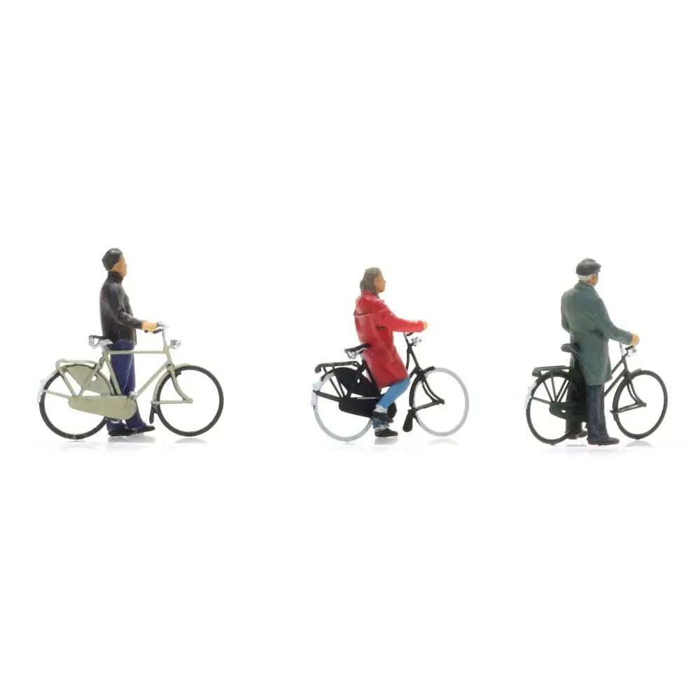 3 cyclistes qui attendent - Artitec 5870018 - HO 1/87 - 2