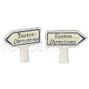 2 panneaux Michelin "Toutes Directions" - SAI 8411 - HO 1/87 - 2