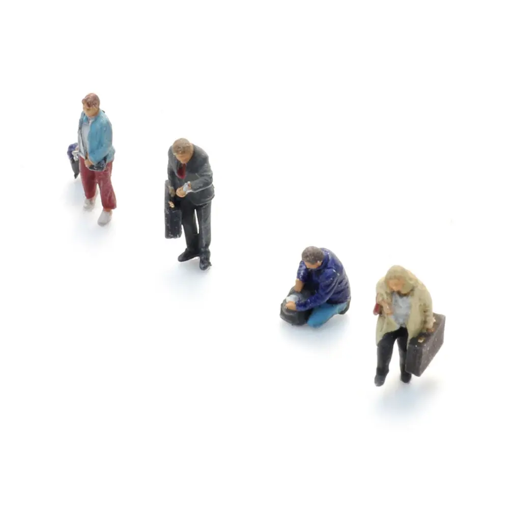 Quai des passagers - 4 personnages avec bagages - ARTITEC 5160033 - N 1/160   - 3