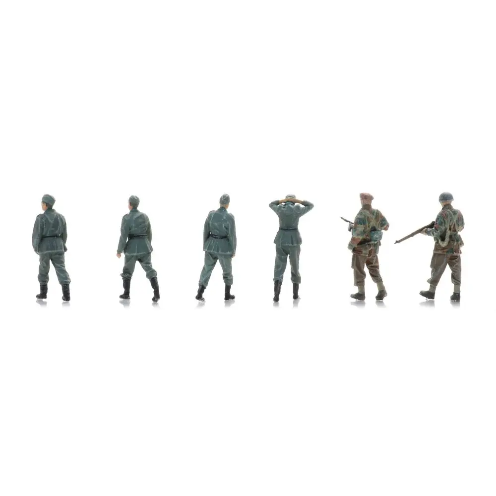 4 prisonniers de guerre de la Wehrmacht + 2 gardes britanniques - Artitec 5870065 - HO 1/87 - 2