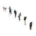 Figurines de Trinkhalle - 5 personnages et 1 chien - ARTITEC 5220008 - Z 1/220 - 4