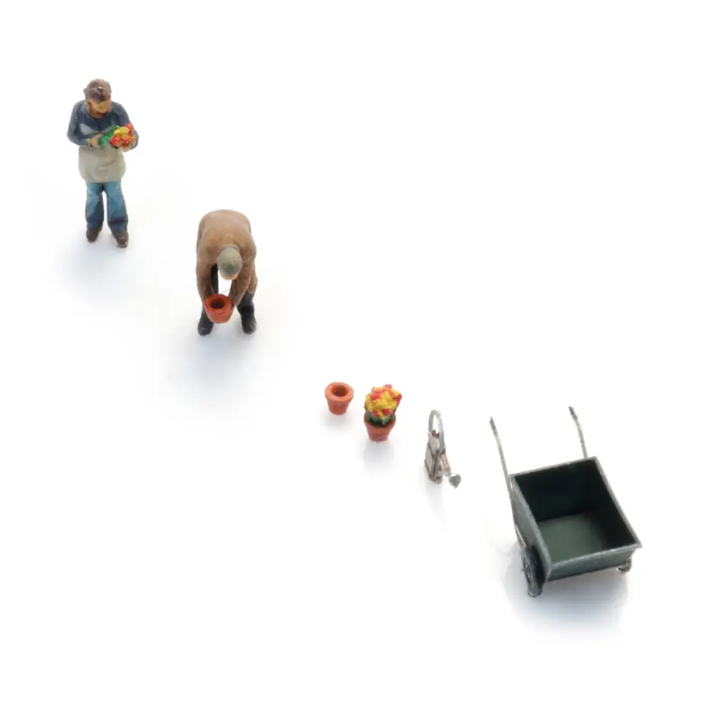 Fleuristes avec outils de jardin - 2 personnages - ARTITEC 5160022 - N 1/160  - 3